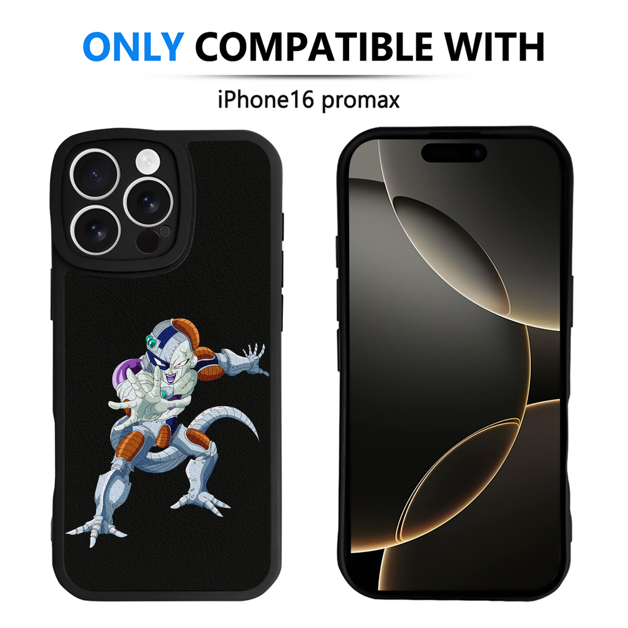 （画像用） ドラゴンボール フリーザ DRAGON BALL Frieza 【iPhone 16シリーズ対応】シリコンスマホケース（レザー調） 材質：シリコン